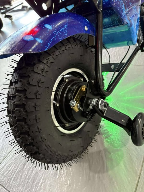 Electric Rechargeable Bike 36 Volt with brushless Motor, Rubber Wheels, optional training wheels - Image 4