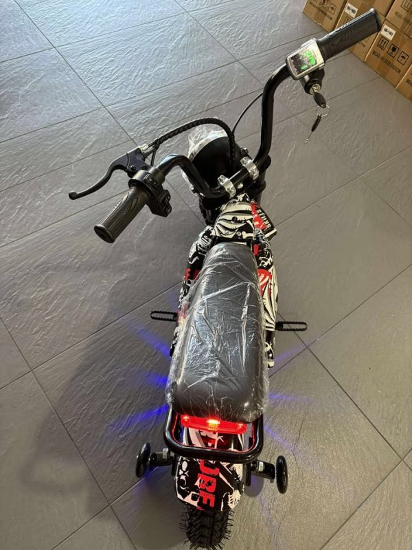 Electric Rechargeable Bike 36 Volt with brushless Motor, Rubber Wheels, optional training wheels - Image 7