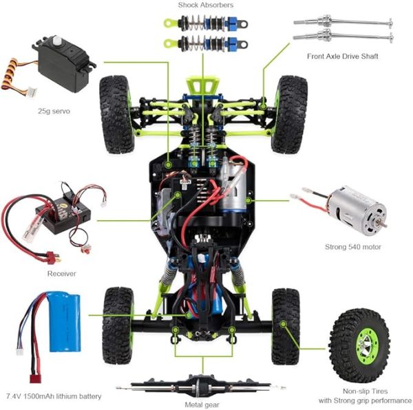 Professional Climbing  RC Car, 1/12 Scale 4WD 50km/h High Speed RC Rock Crawler - Image 3
