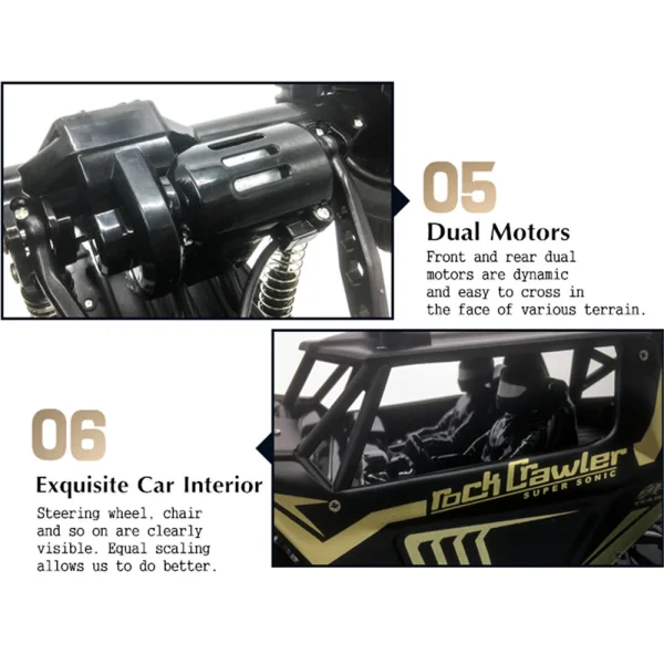 1:8 SCALE   2.4G  RC Car Electric Off-Road Race 4WD Truck Rock Crawler - Image 23