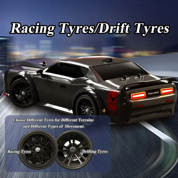 1/16 RC Drift Car with 4wd  High Speed Remote Control Cars, Drift Racing car with Lights and  Rechargeable Battery - Image 33