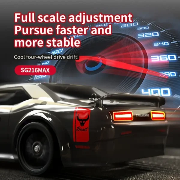 1/16 RC Drift Car with 4wd  High Speed Remote Control Cars, Drift Racing car with Lights and  Rechargeable Battery - Image 34