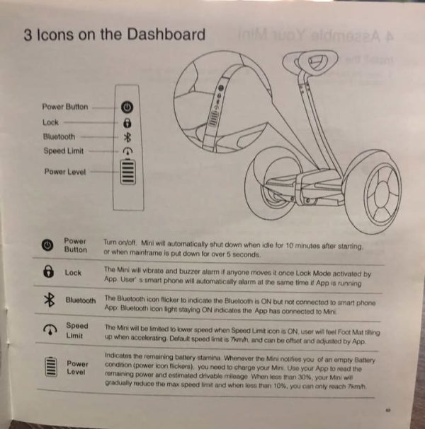 Mini Scooter, Hoverboard With handle - Segway - Image 6