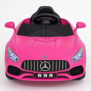 Electric Pink Mercedes kids car with remote control and App mobile