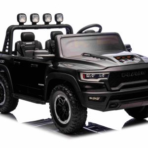 Official Licensed RAM 24V 2-Seater Electric Ride-On Car- Black-Pink