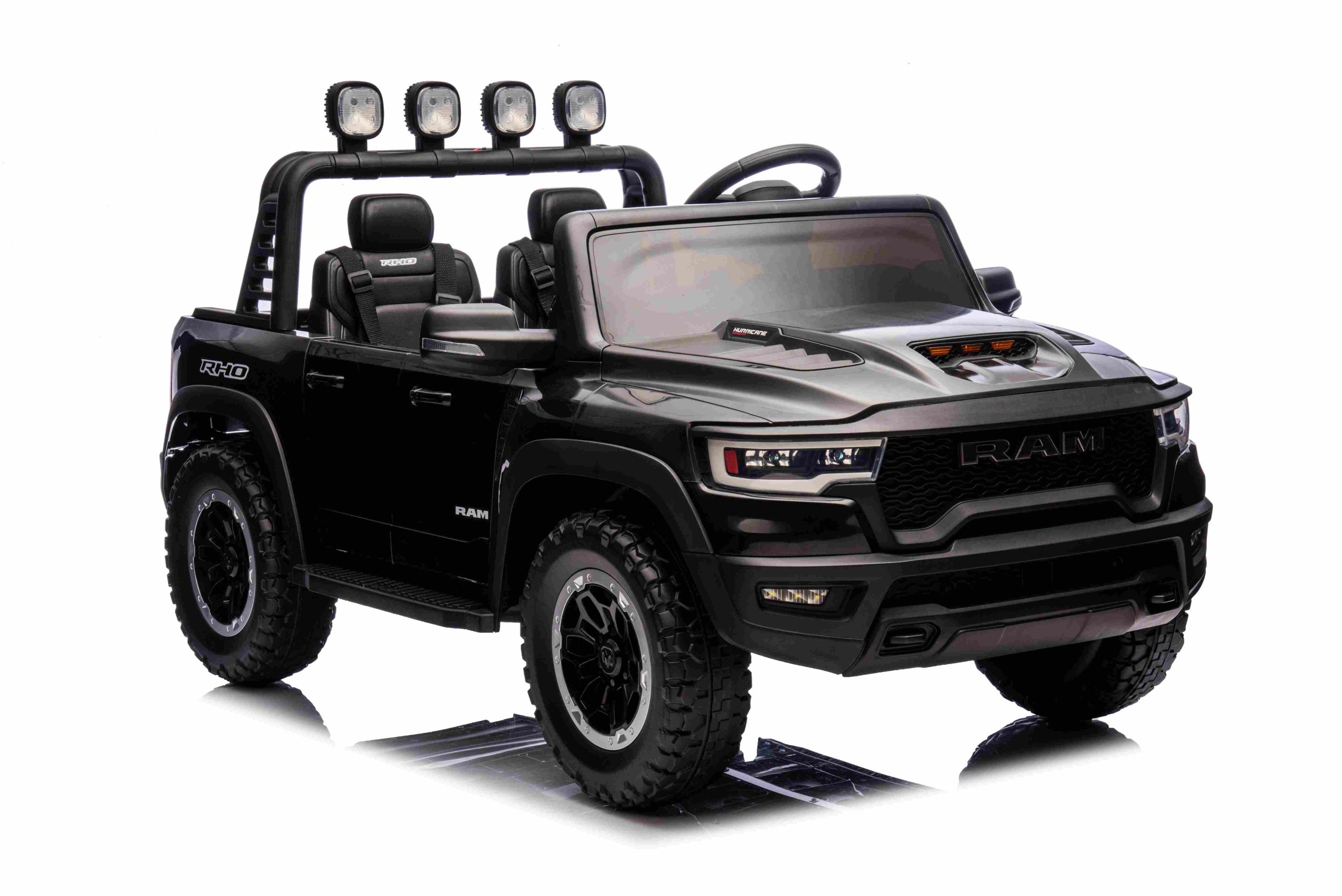 Official Licensed RAM 24V 2-Seater Electric Ride-On Car- Black-Pink