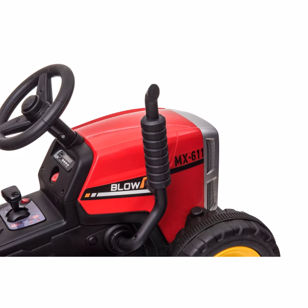 Kids Electric Tractor with Trailer – 12V | Music, Lights, Bluetooth & Remote Control - Image 2