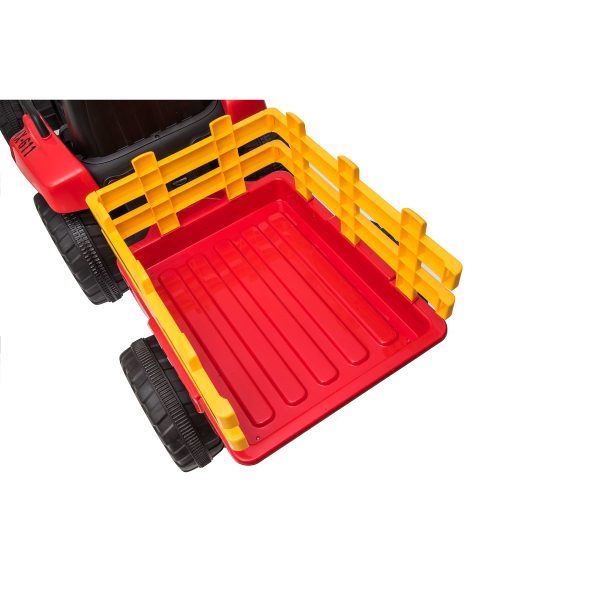 Kids Electric Tractor with Trailer – 12V | Music, Lights, Bluetooth & Remote Control - Image 3