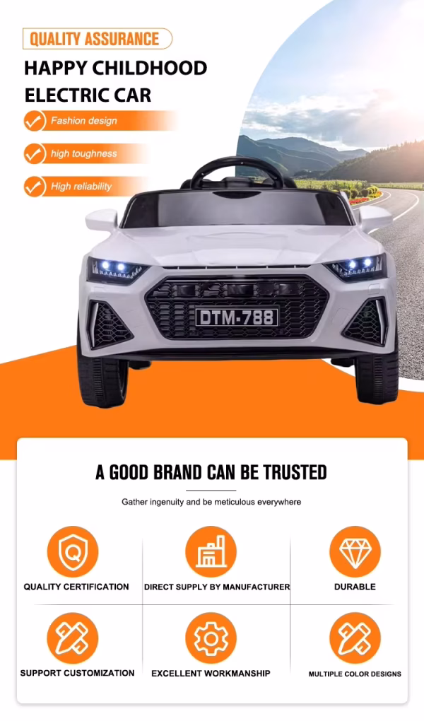 Kids Electric Ride-On Audi Style Car 12 Volt with remote control - Image 6