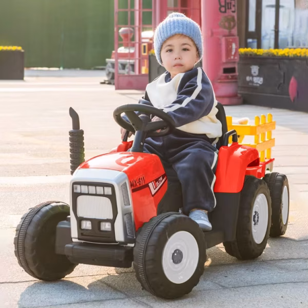 Kids Electric Tractor with Trailer – 12V | Music, Lights, Bluetooth & Remote Control - Image 15
