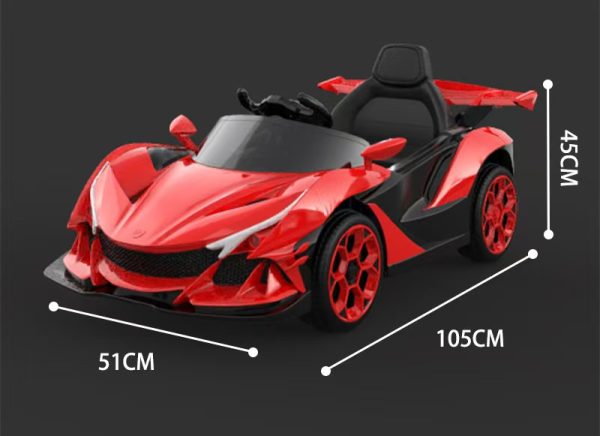 Electric Ferrari style car 6 volt with remote control - Image 3