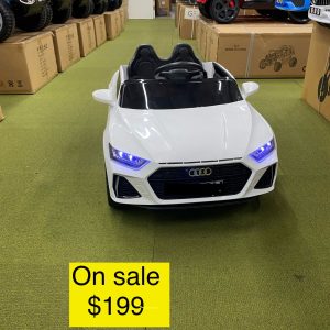 Kids Electric Ride-On Audi Style Car 12 Volt with Leather seat and remote control