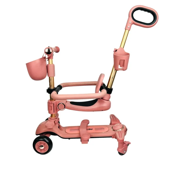 6-In-1-Toddler Scooter with Seat, Backrest, Musical LED Wheels, and Sunshade - Image 14