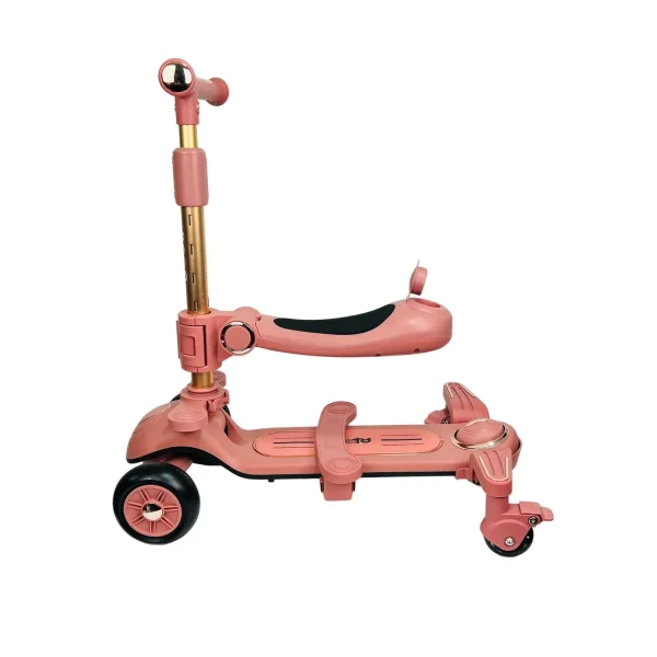 6-In-1-Toddler Scooter with Seat, Backrest, Musical LED Wheels, and Sunshade - Image 16