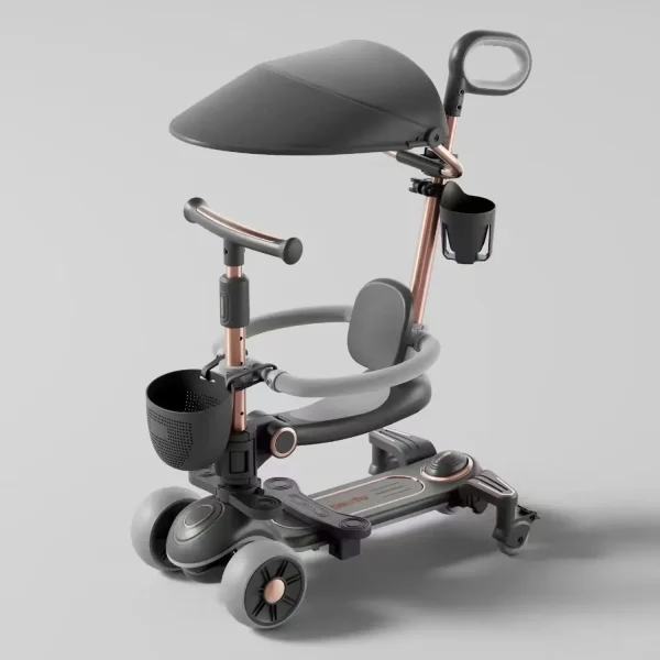 6-In-1-Toddler Scooter with Seat, Backrest, Musical LED Wheels, and Sunshade - Image 19