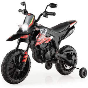 Aprilia Licensed 12V Kids Ride-On bike With EVA Rubber Wheels & Leather Seat