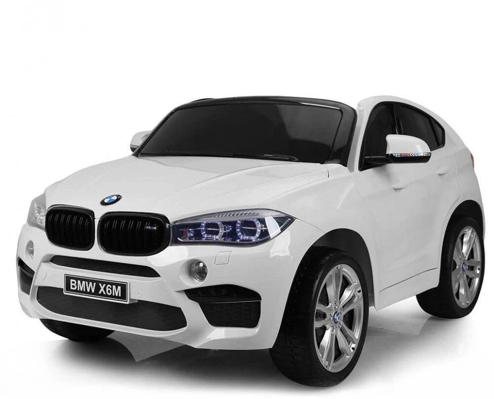 Licensed BMW X6 M - Two-Seater Kids Electric Ride-On Car-Black-White - Image 26