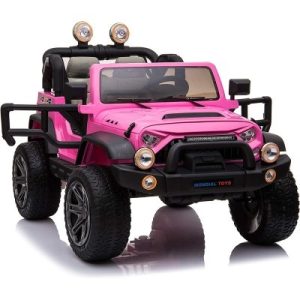 24V Thunder 2-Seater Kids Ride-On Jeep – 4×24 Motors, Remote Control & EVA Wheels-White,Black,Pink