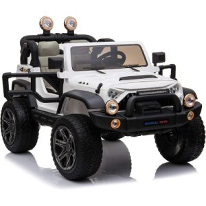 24V Thunder 2-Seater Kids Ride-On Jeep – 4×24 Motors, Remote Control & EVA Wheels-White,Black,Pink