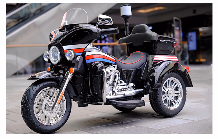 Police Harley Kids Electric Ride-On Bike Shiny colour – 12V 3-Wheels - Image 14