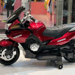 24V Kids Electric Motorcycle – Two Seater Ride-On Bike with Solid Rubber Wheels