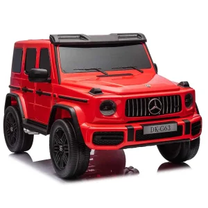 Licensed Mercedes-AMG G63- Battery 24V.14Ah, Motors 800W 4x4 Kids Ride-On Two seater Car-Red