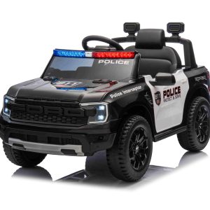 Licensed Ford Ranger Raptor Police Ride-On Car 12V – EVA Wheels & Leather Seat-Remote