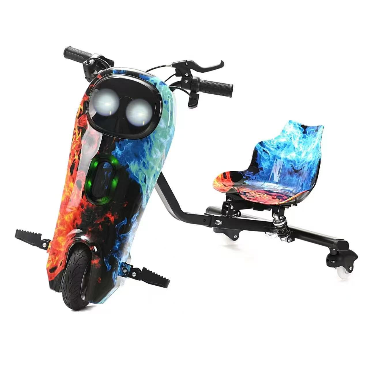 36V Drift Electric Bike with Bluetooth, LED Lights & 250W Motor – 3-Wheel Drift Scooter Up to 20 km/h