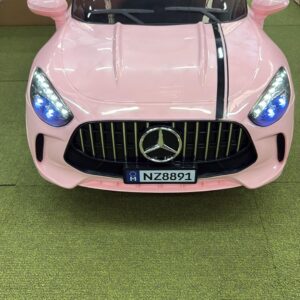 AMG-Style Ride-On Car for Kids with Remote control-White, Pink Colour