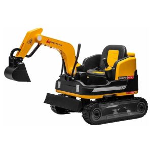 2 in 1 Kids Excavator Bulldozer Ride On with Remote Control Pedal Digger Tractor Vehicle 360 Degree Rotating