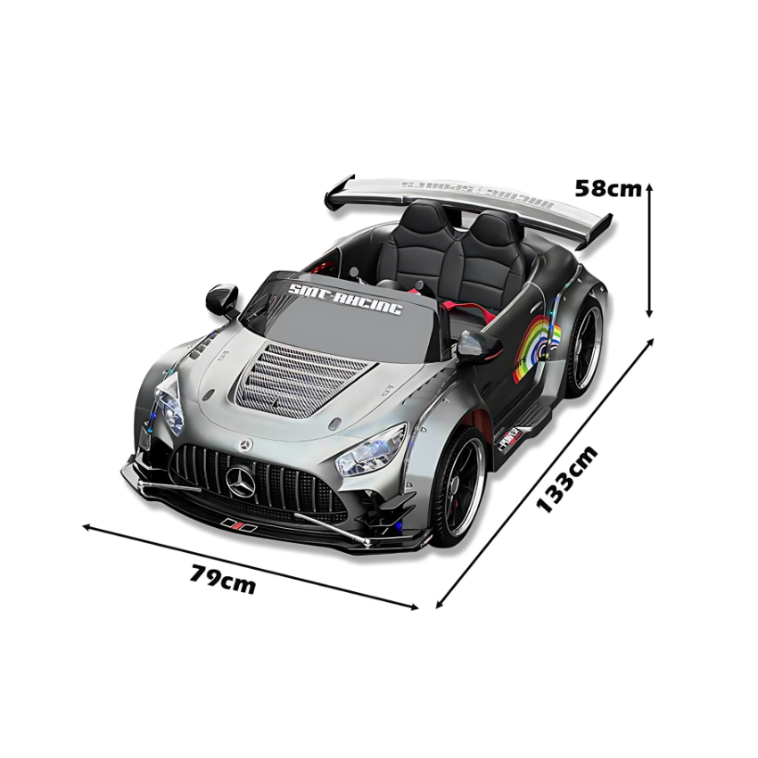 24V 2-Seater Mercedes-Benz AMG GT Kids Electric Drift Car with RC, App Control & Bluetooth - Image 12