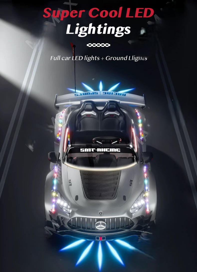 24V 2-Seater Mercedes-Benz AMG GT Kids Electric Drift Car with RC, App Control & Bluetooth - Image 10