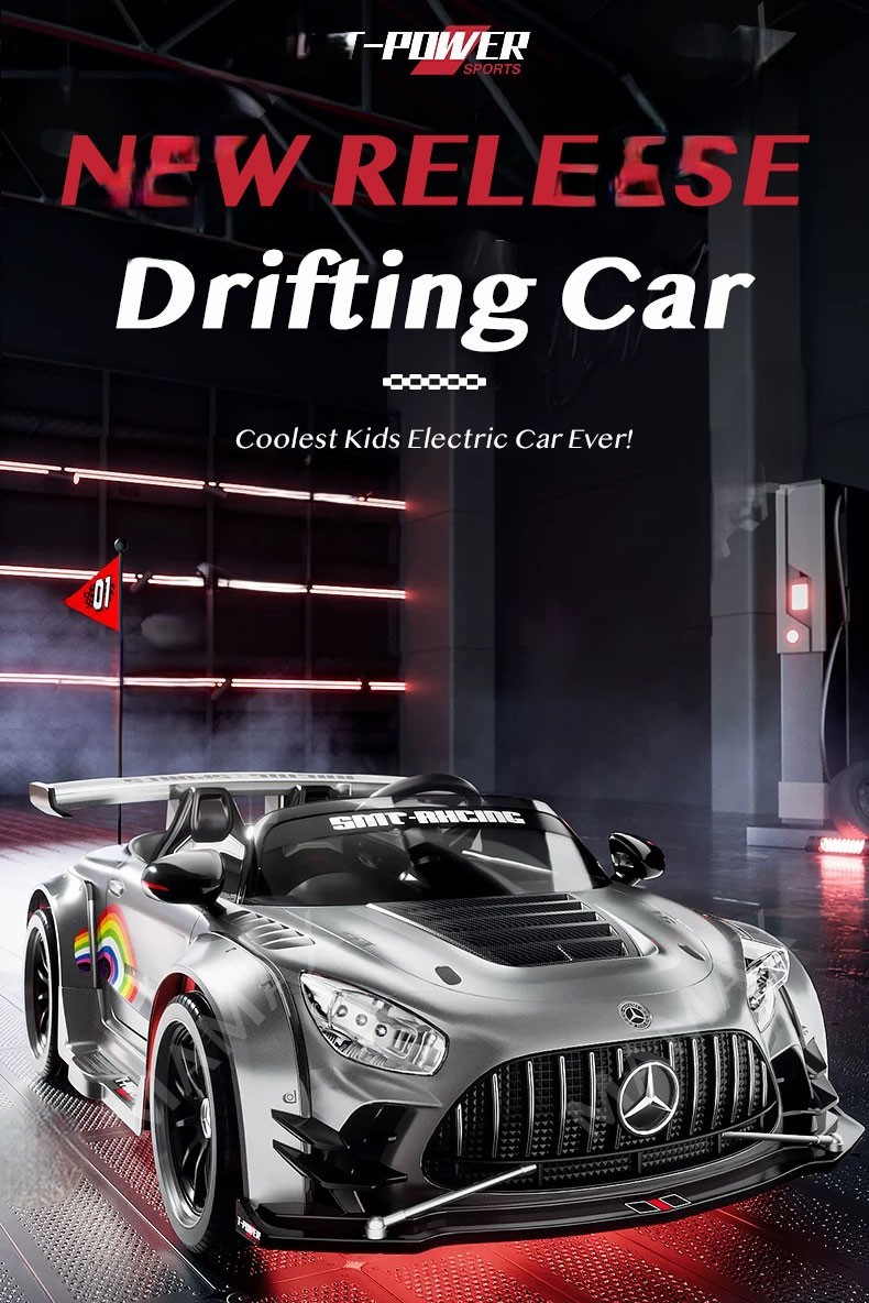 24V 2-Seater Mercedes-Benz AMG GT Kids Electric Drift Car with RC, App Control & Bluetooth - Image 7