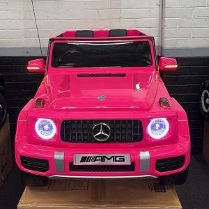 Mercedes-AMG G63 24V Kids Ride-On Car – 4WD, 2 Seater- Black , Pink