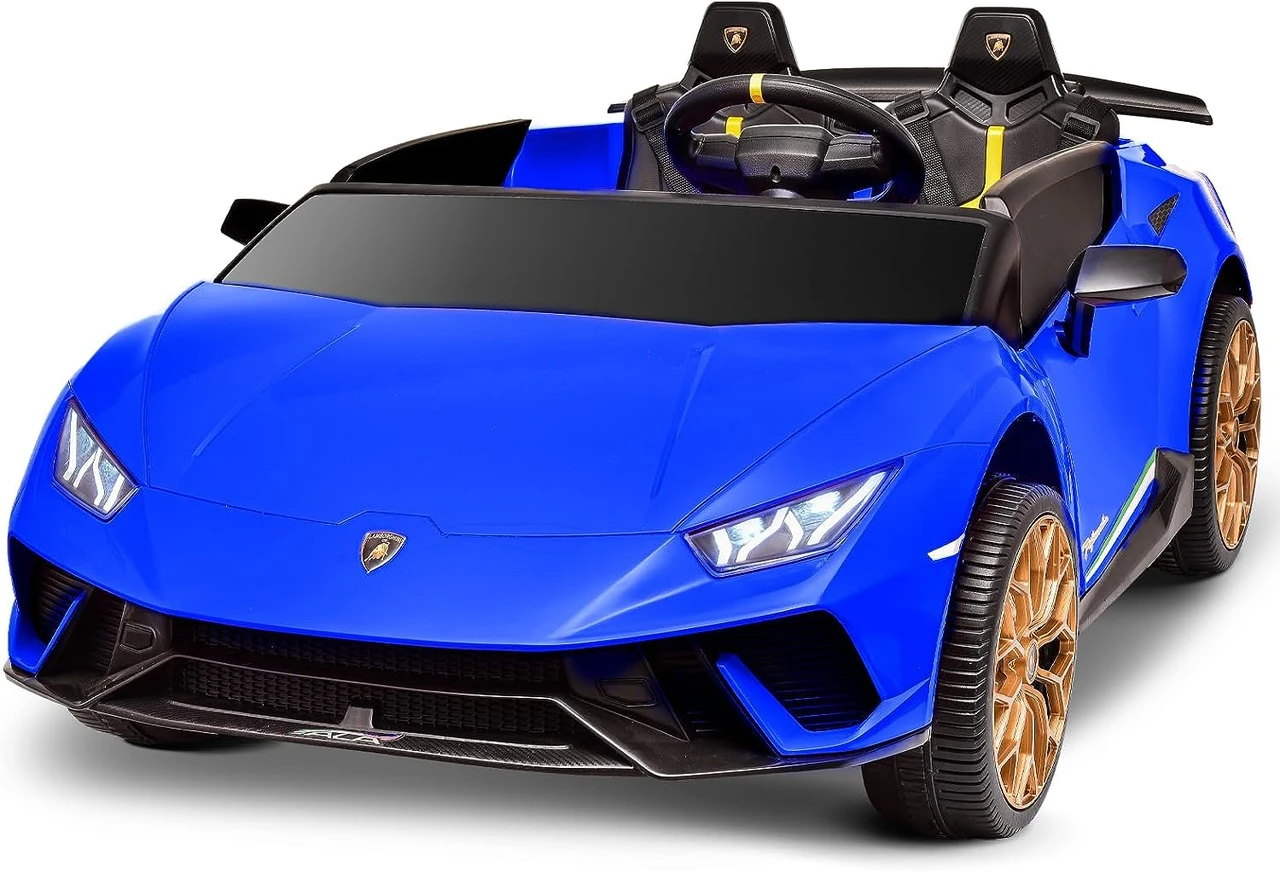 Officially Licensed Lamborghini Huracán 24V 4WD 2-Seater Ride-On Supercar with Remote Control, Blue, Pink - Image 13