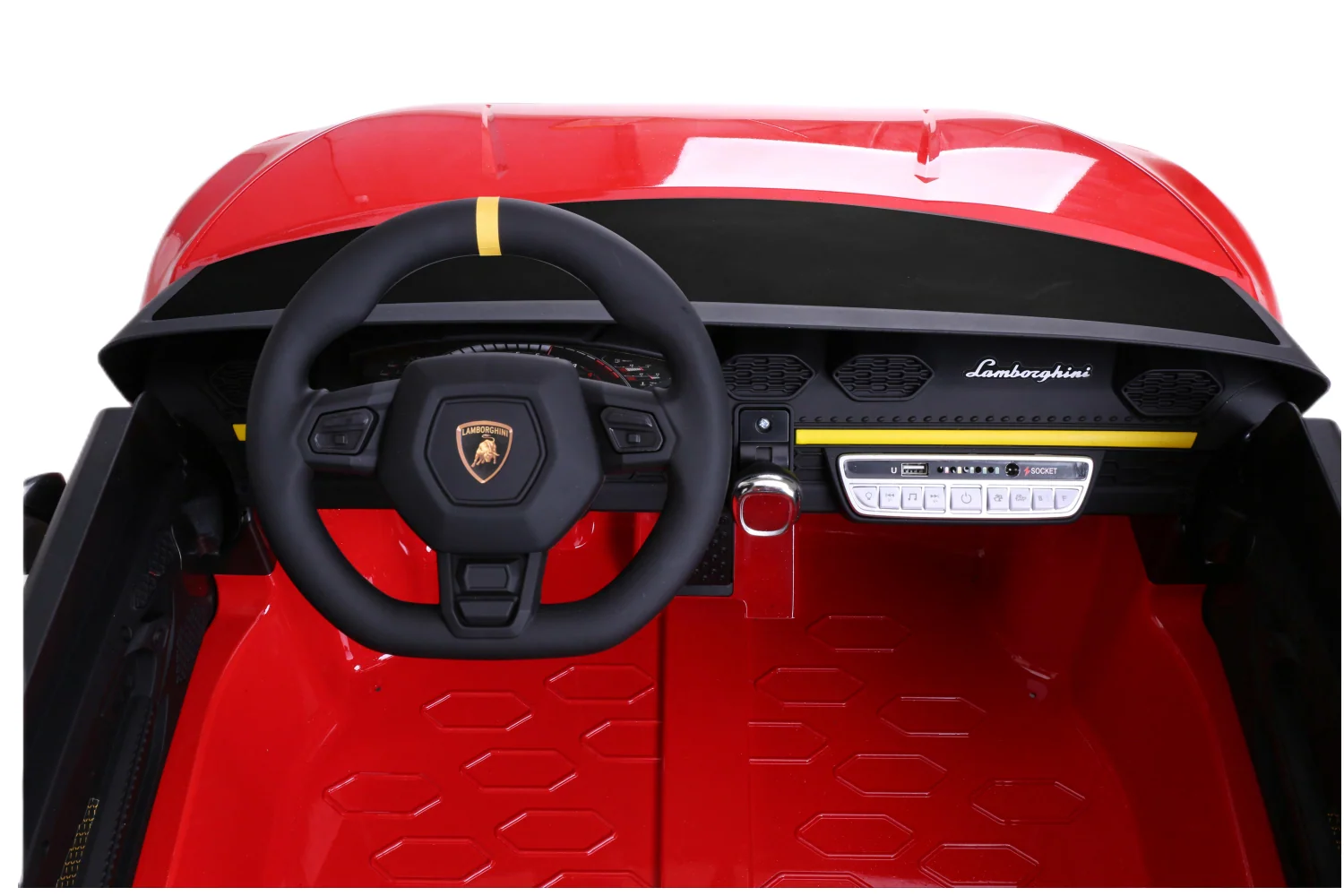 Officially Licensed Lamborghini Huracán 24V 4WD 2-Seater Ride-On car with Remote Control- Shiny Black, Shiny Red - Image 9