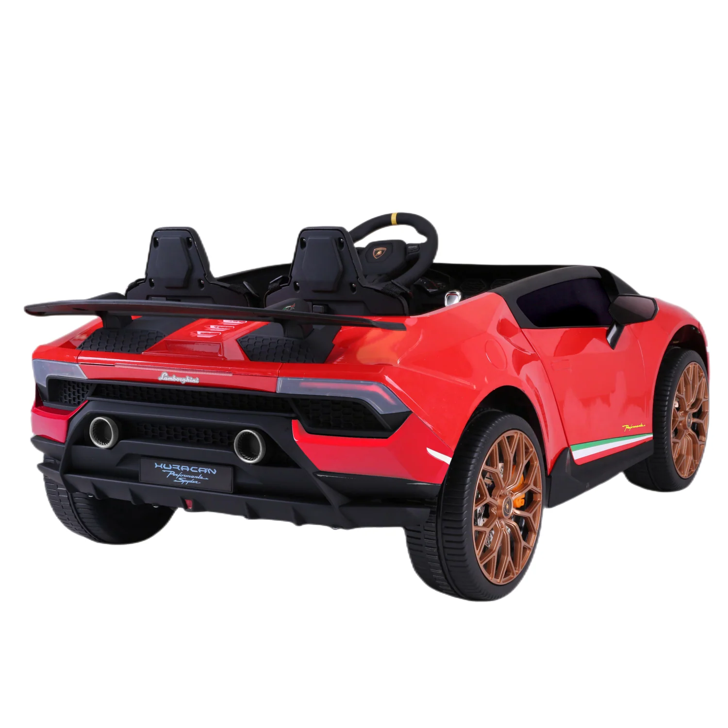 Officially Licensed Lamborghini Huracán 24V 4WD 2-Seater Ride-On car with Remote Control- Shiny Black, Shiny Red - Image 10
