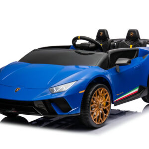 Officially Licensed Lamborghini Huracán 24V 4WD 2-Seater Ride-On Supercar with Remote Control, Blue, Pink
