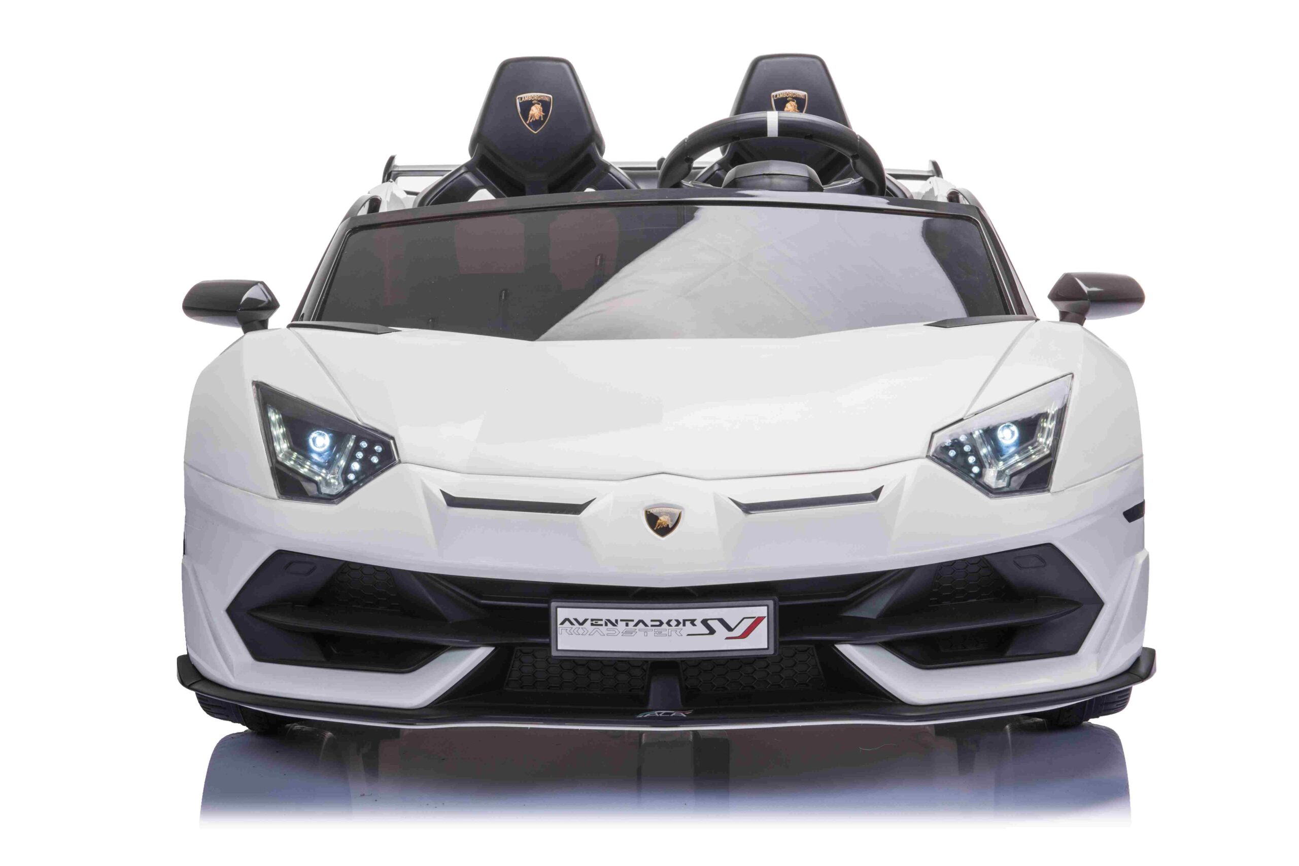 Licensed Lamborghini Aventador 24V 2- Seater with Rubber Wheels & Remote Control – White, Shiny Red & Green - Image 9