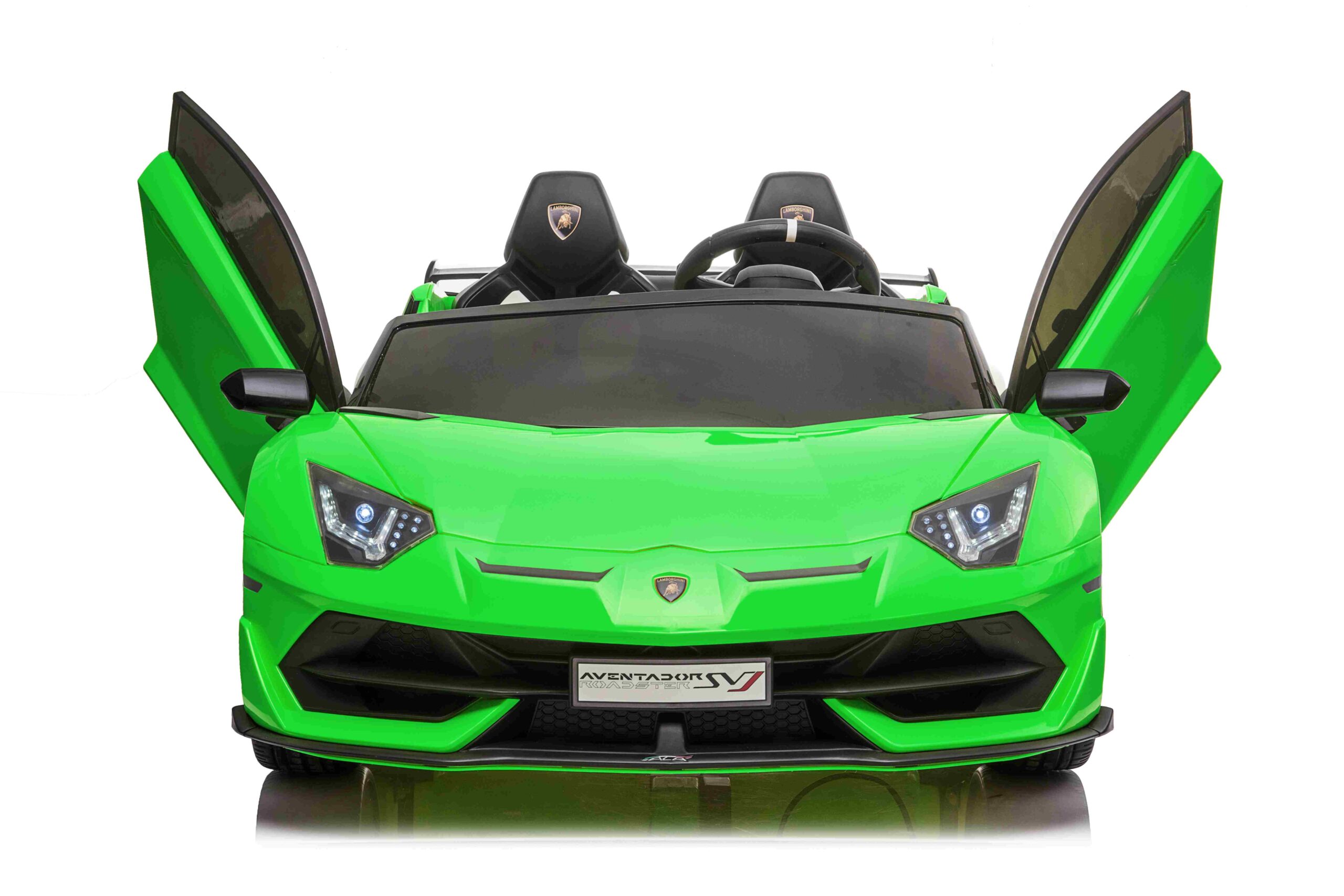 Licensed Lamborghini Aventador 24V 2- Seater with Rubber Wheels & Remote Control – White, Shiny Red & Green - Image 3