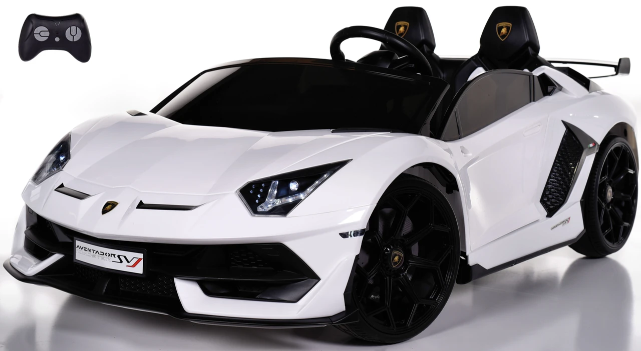 Licensed Lamborghini Aventador 24V 2- Seater with Rubber Wheels & Remote Control – White, Shiny Red & Green - Image 20