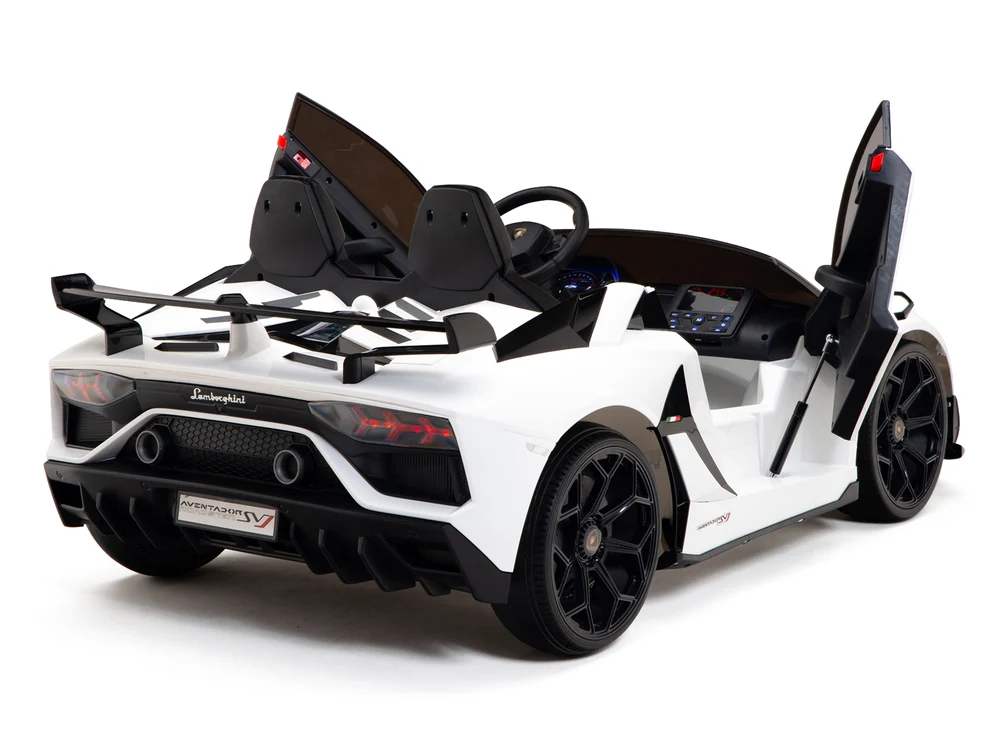 Licensed Lamborghini Aventador 24V 2- Seater with Rubber Wheels & Remote Control – White, Shiny Red & Green - Image 11