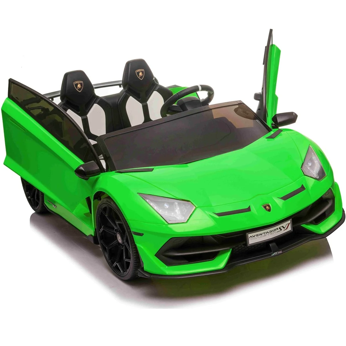 Licensed Lamborghini Aventador 24V 2- Seater with Rubber Wheels & Remote Control – White, Shiny Red & Green - Image 12