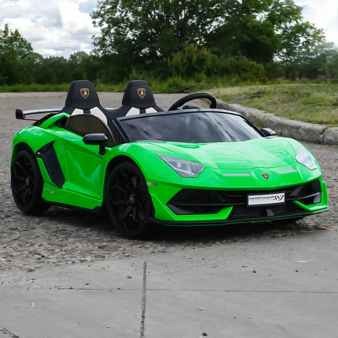 Licensed Lamborghini Aventador 24V 2- Seater with Rubber Wheels & Remote Control – White, Shiny Red & Green - Image 16