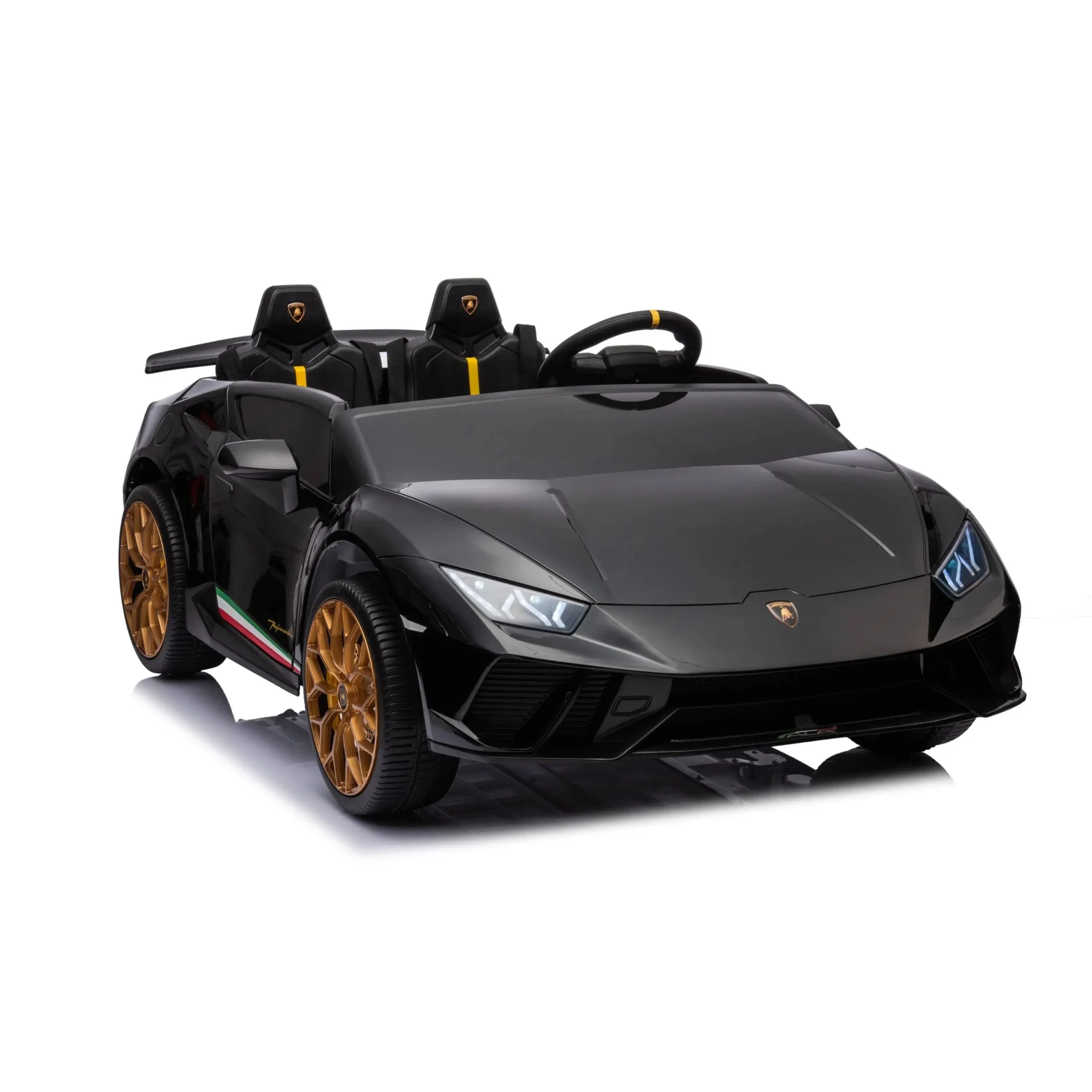 Officially Licensed Lamborghini Huracán 24V 4WD 2-Seater Ride-On car with Remote Control- Shiny Black, Shiny Red - Image 14